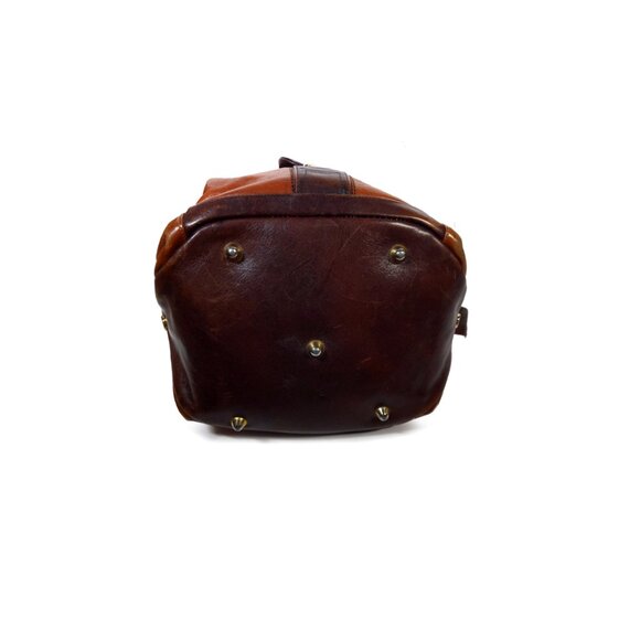 MARINO ORLANDI Leather Sling Backpack Bag Purse Britis Made in Italy - Picture 9 of 13